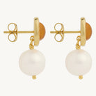 Coral Kiss Pearl Earring