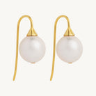 Yellow Gold Luna Pearl Earring