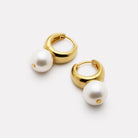 Yellow Gold Solana Pearl Earrings