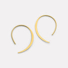 Yellow Gold Arc Earrings
