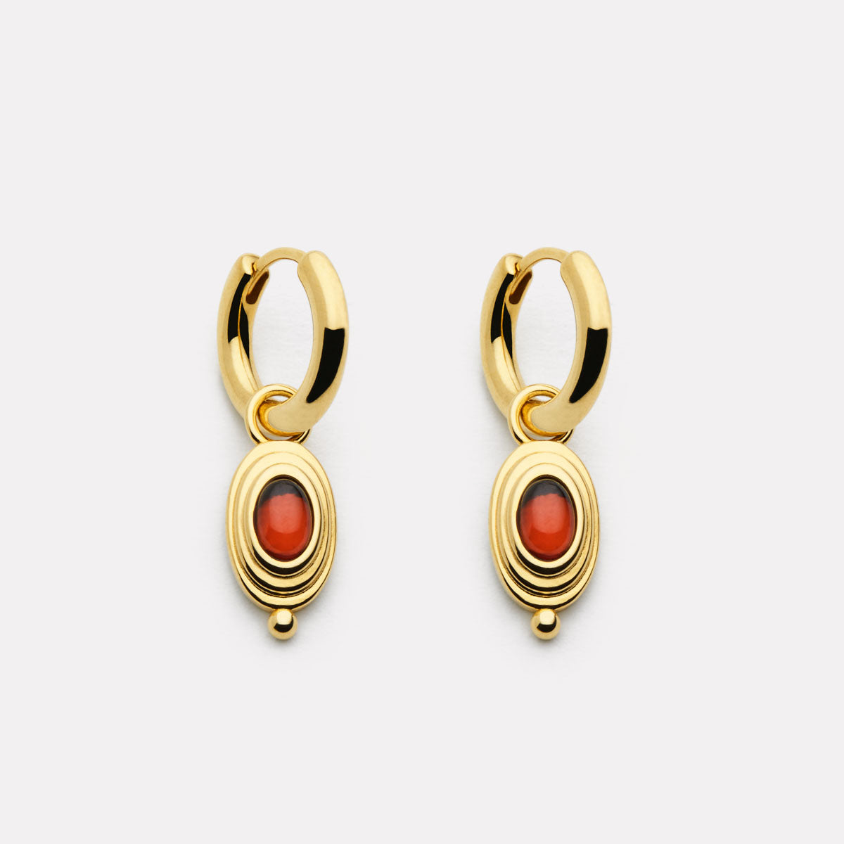 Horizon Garnet Earrings