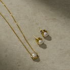 Moonbeam Pearl Stud Earrings