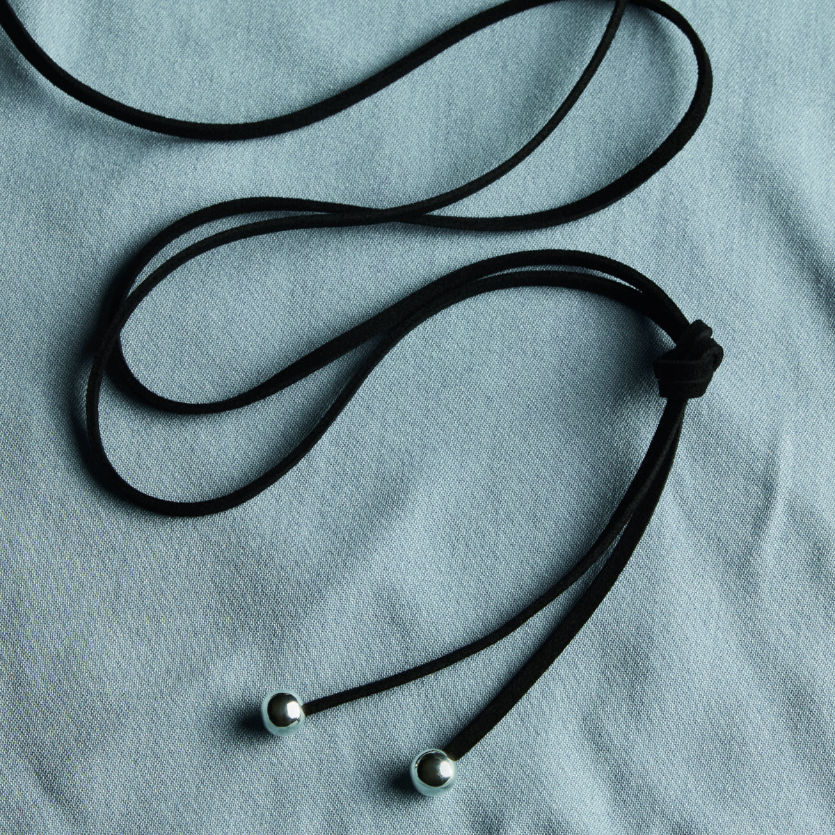 Gamuza Wrap Ball Necklace