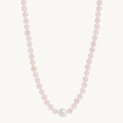 Sterling Silver Sunset Rose Quartz & Pearl Necklace