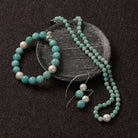 Sunset Amazonite & Pearl Necklace
