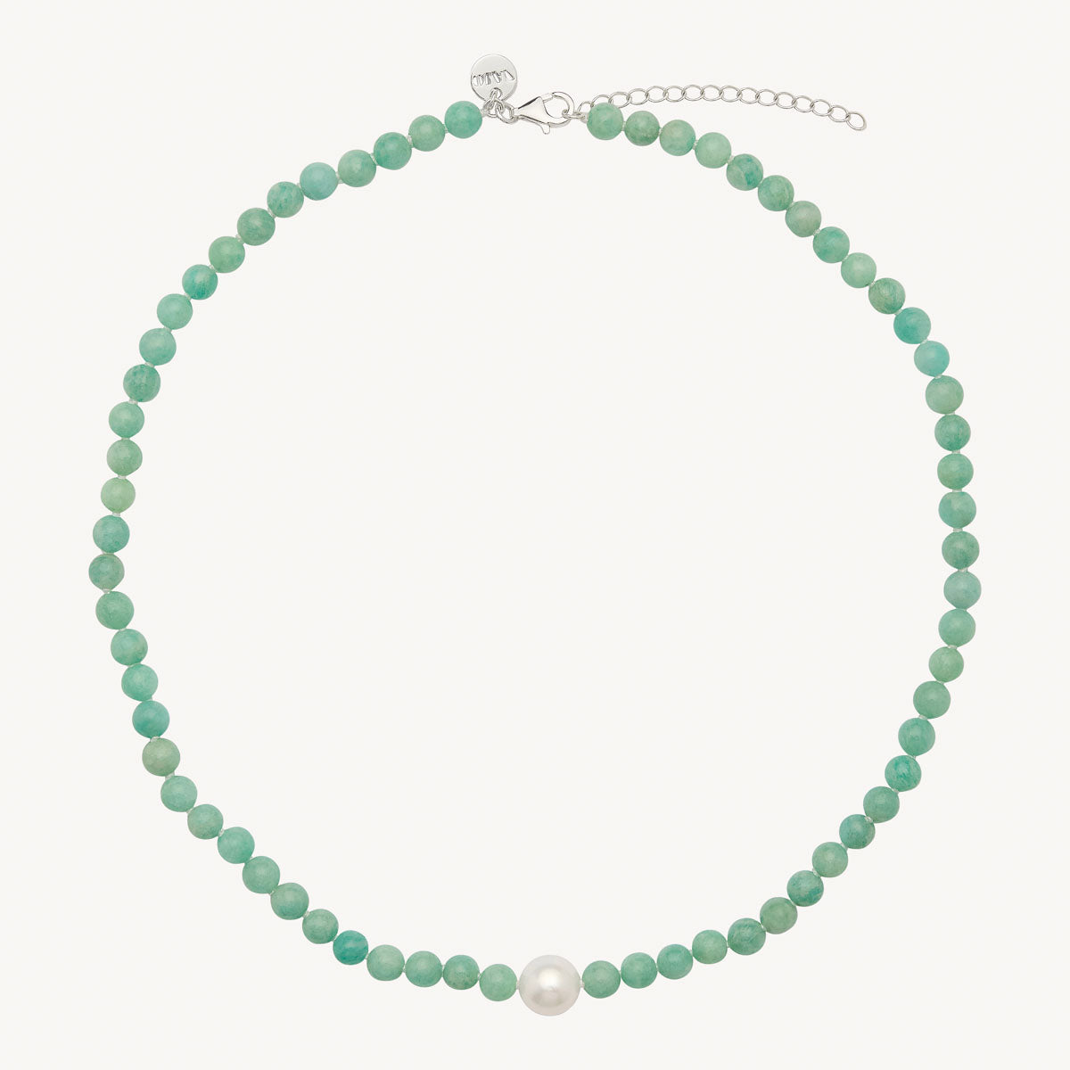 Sunset Amazonite & Pearl Necklace