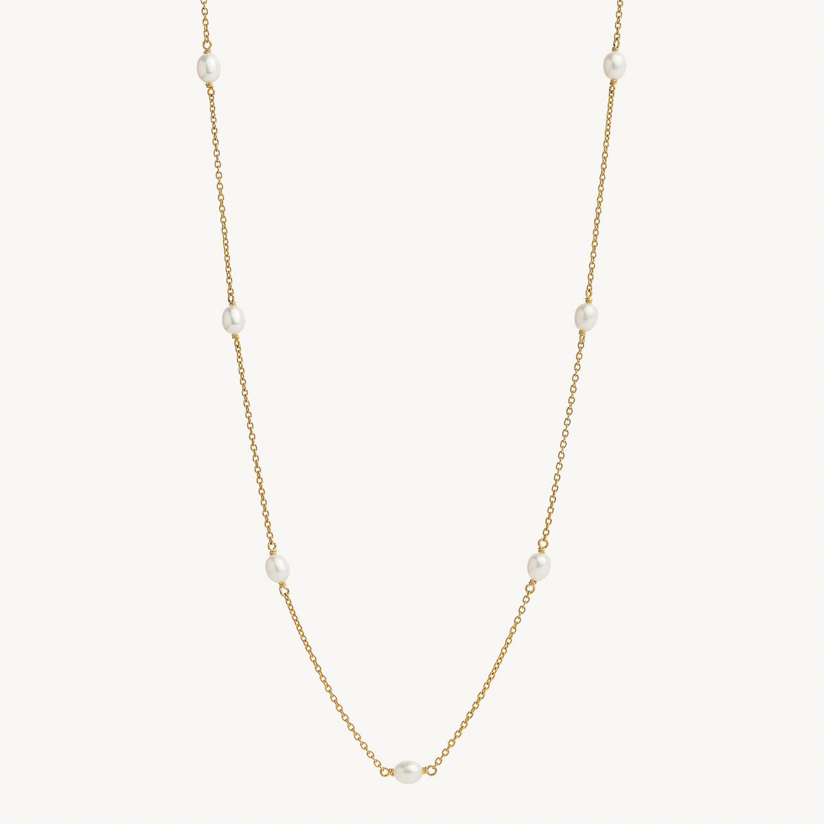 Yellow Gold Tidal Whisper Pearl Necklace