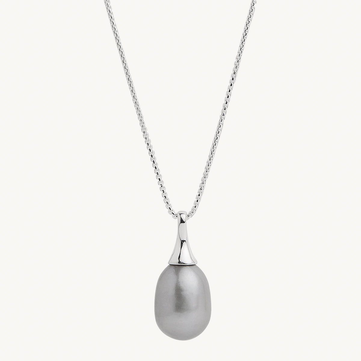 Sterling Silver Isla Grey Pearl Necklace