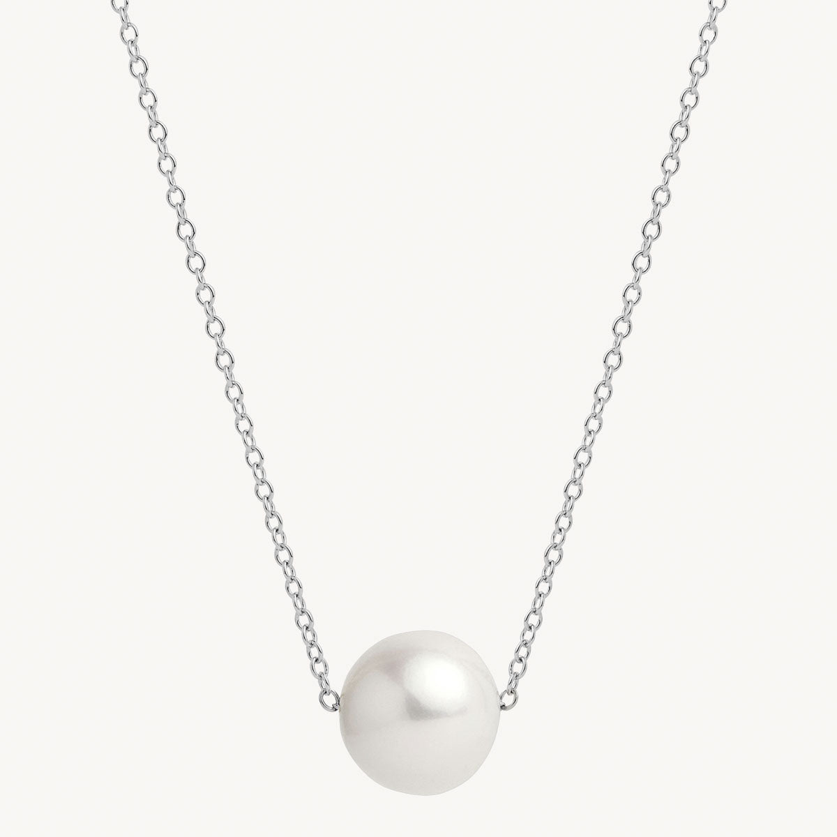 Sterling Silver Whirlpool Pearl Necklace