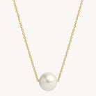 Yellow Gold Whirlpool Pearl Necklace