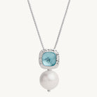 Sterling Silver Blue Lagoon Pearl Necklace
