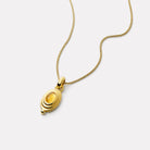 Yellow Gold Horizon Citrine Necklace
