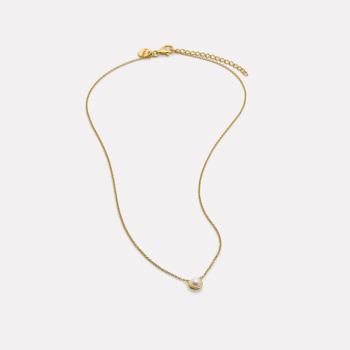 Yellow Gold Moonbeam Pearl Necklace
