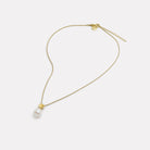 Yellow Gold Ocean Drift Pearl Necklace