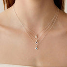 December Blue Topaz Birthstone Necklace