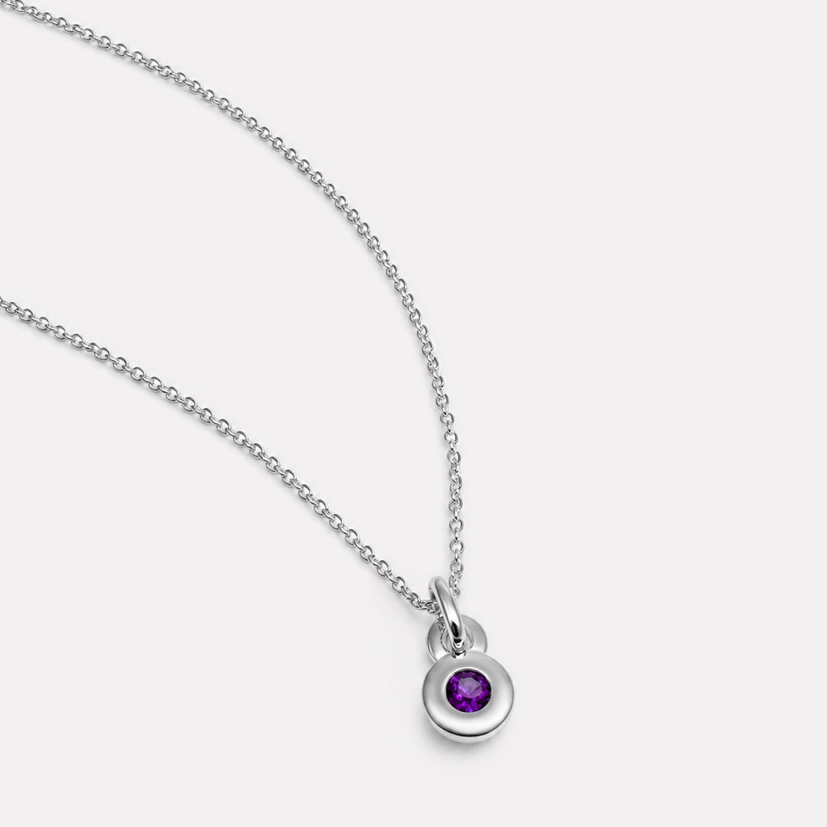 February Amethyst Birthstone Necklace