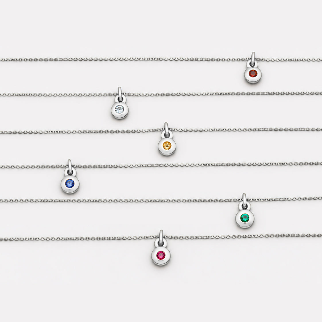 March Aquamarine Birthstone Necklace