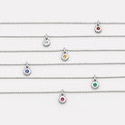 March Aquamarine Birthstone Necklace