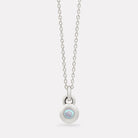 Sterling Silver October Opal Birthstone Necklace
