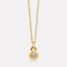Yellow Gold April Diamond Birthstone Necklace