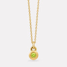 Yellow Gold August Peridot Birthstone Necklace