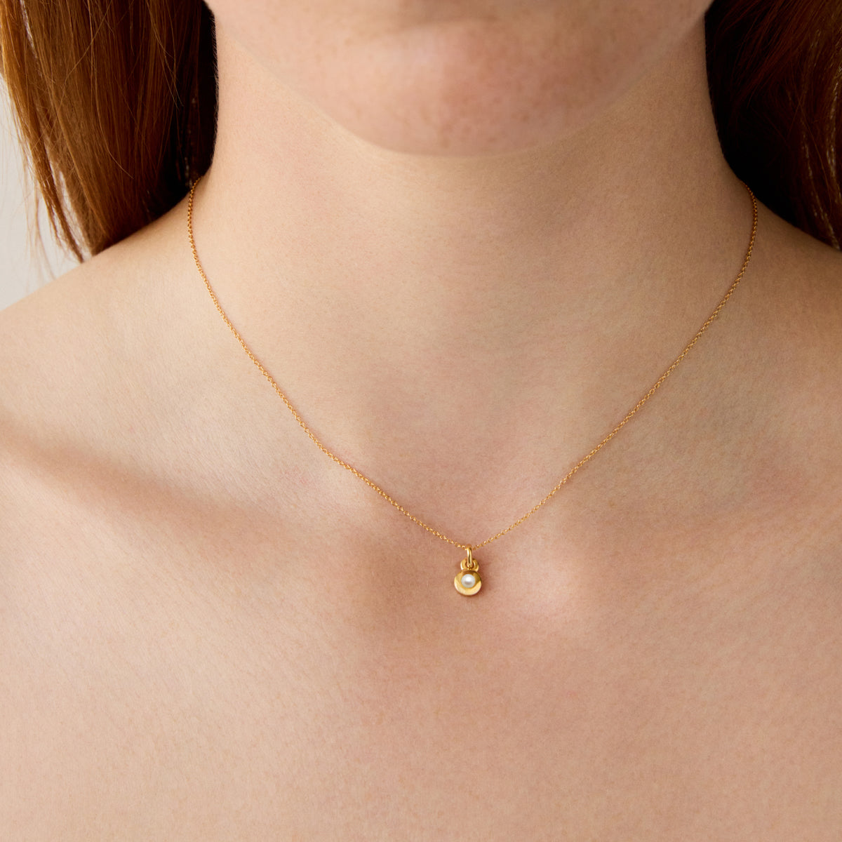 June Pearl Birthstone Necklace