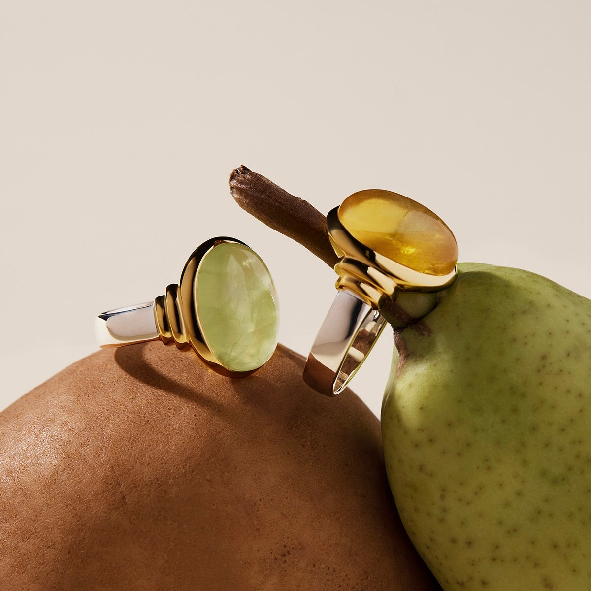 Natura Prehnite Ring