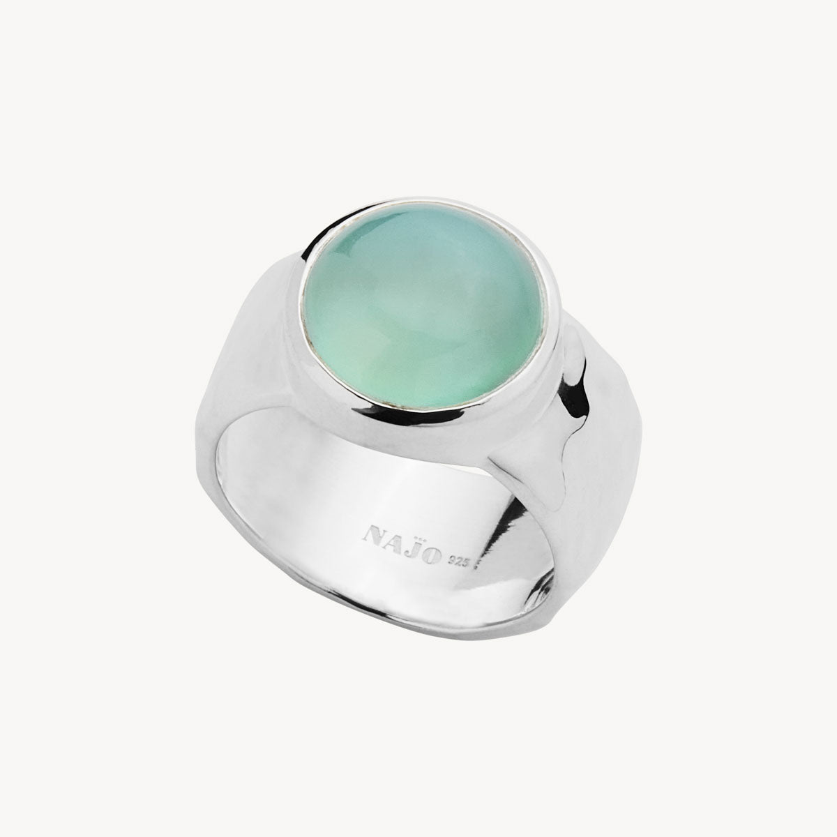 Sterling Silver Chroma Aqua Chalcedony Ring