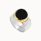 Sil Yell Gold Chroma Black Onyx Ring