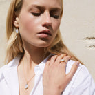Fleur Rainbow Moonstone Earrings