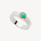 Sil Yell Gold Solace 2-Tone Amazonite Ring