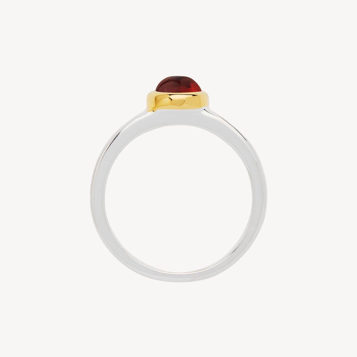 Solace 2-Tone Garnet Ring