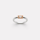 Skye 2-Tone (sil/rose) Cubic Zirconia Ring