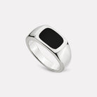 Sterling Silver Expedition Men’s Silver Black Onyx Ring