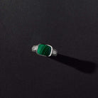 Navigator Men’s Silver Malachite Ring