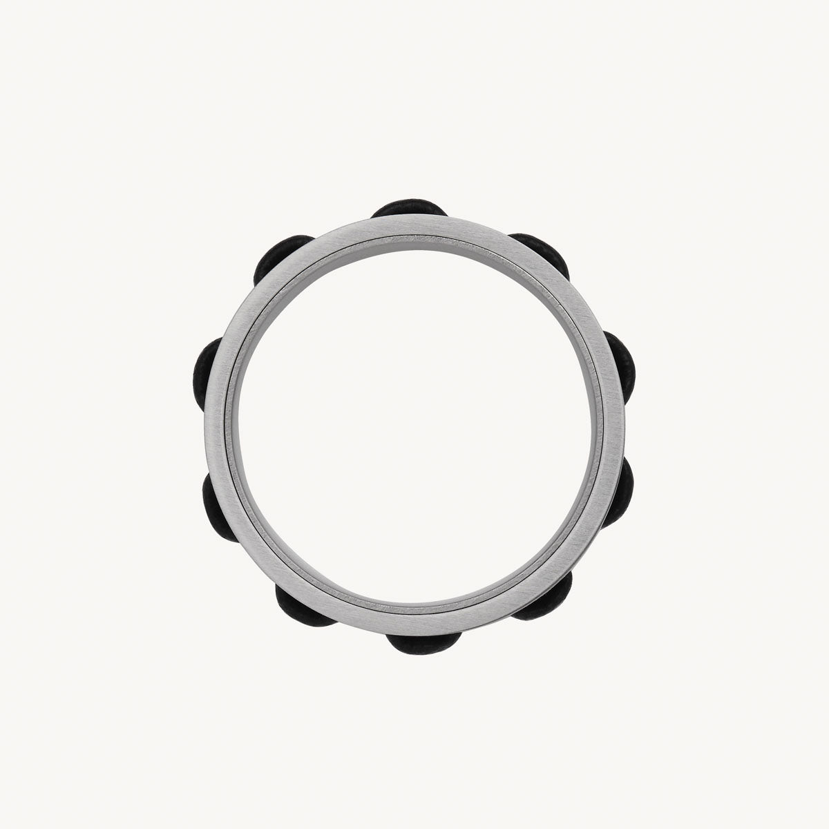 Equity Men's Steel & Leather Ring