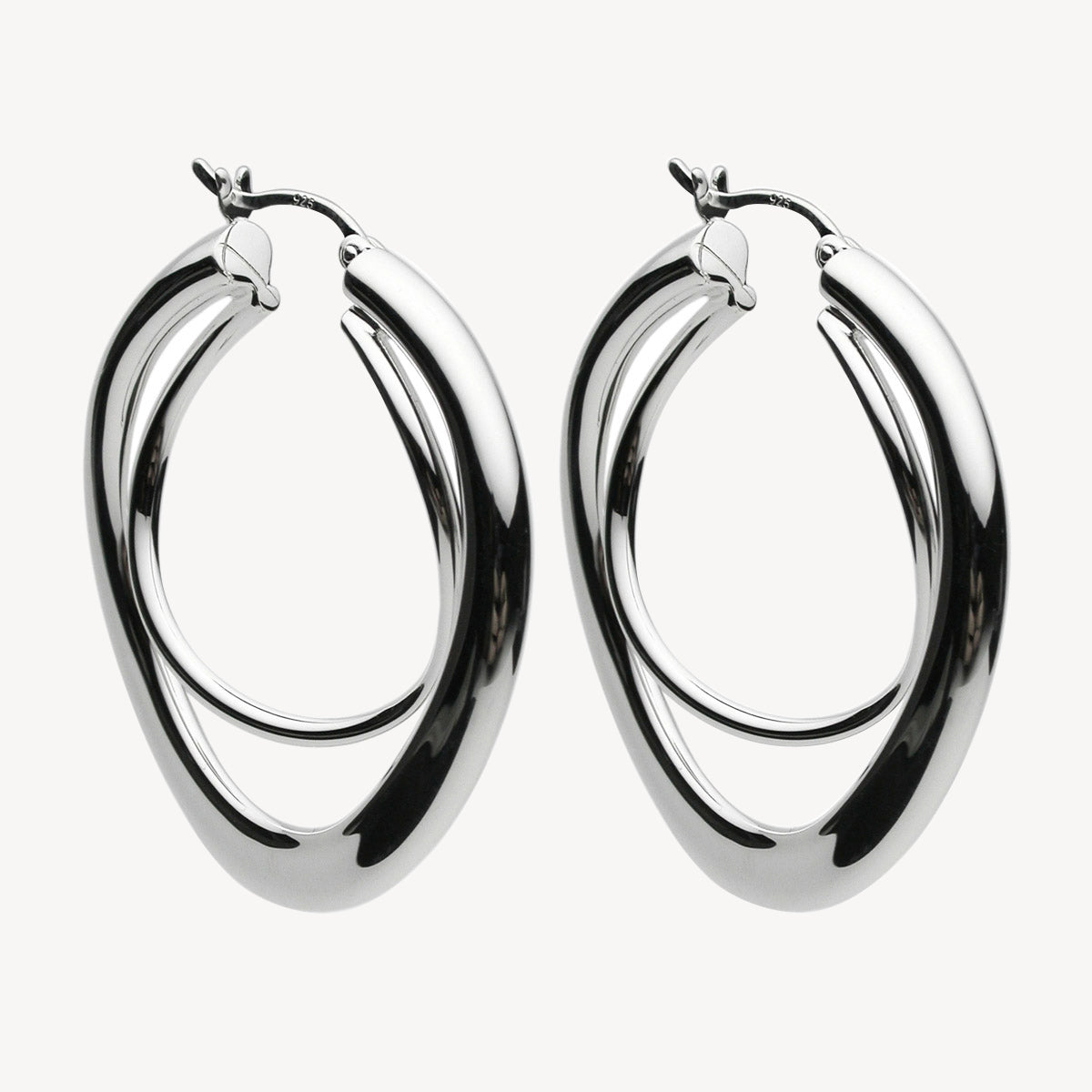 Sterling Silver Strudel Hoop