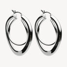 Sterling Silver Strudel Hoop