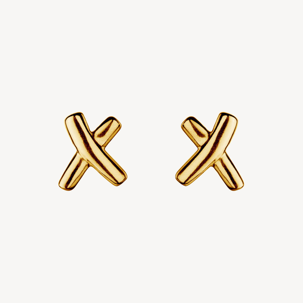 Yellow Gold Kiss Stud Earring