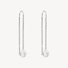 Sterling Silver Double Beat Thread Earring