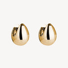 Yellow Gold Mode Huggie Earring