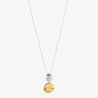 Sil Yell Gold Shard Double Disk Necklace